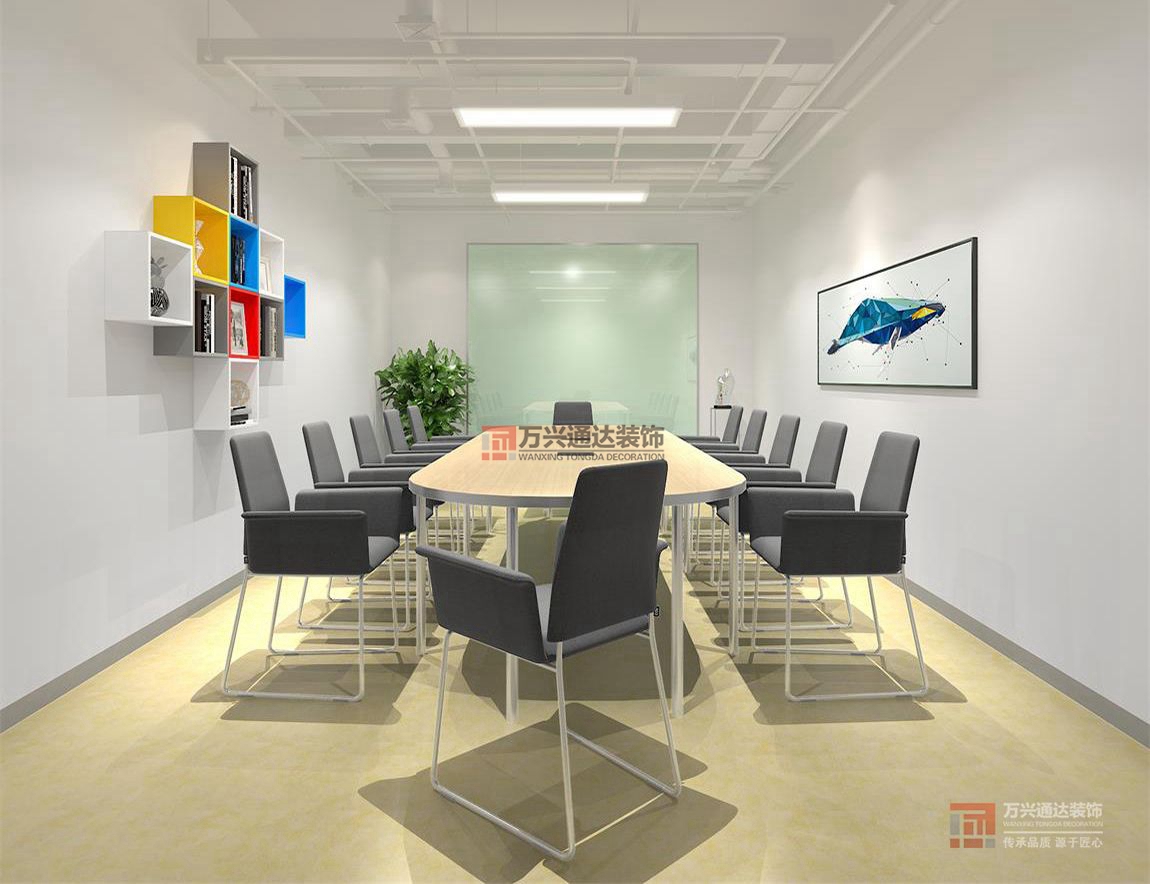 北京万兴通达办公装修项目-华清科盛，北京信息技术有限公司装修效果图