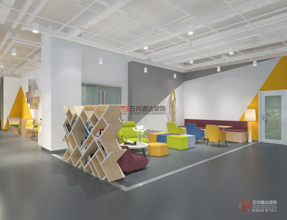 北京万兴通达办公装修项目-华清科盛，北京信息技术有限公司装修效果图