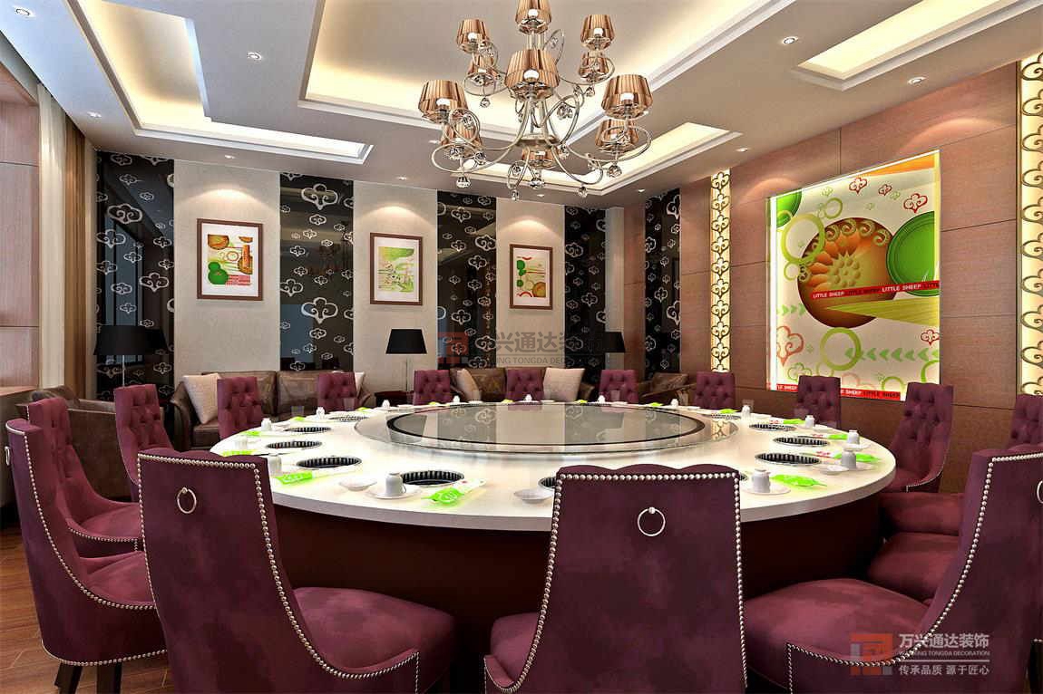 北京万兴通达办公装修项目-小肥羊火锅，白银店装修效果图