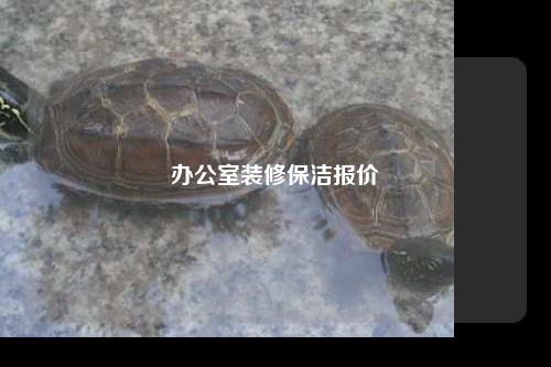办公室装修保洁报价