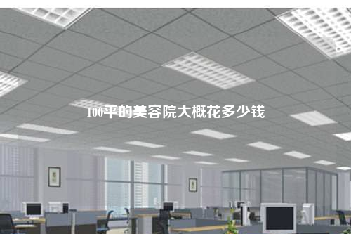 100平的美容院大概花多少钱