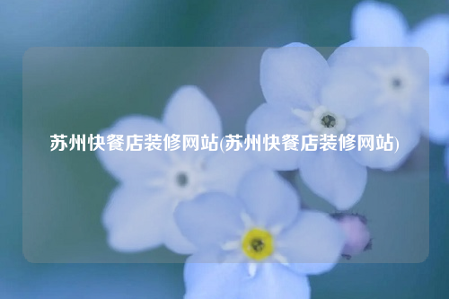 苏州快餐店装修网站(苏州快餐店装修网站)