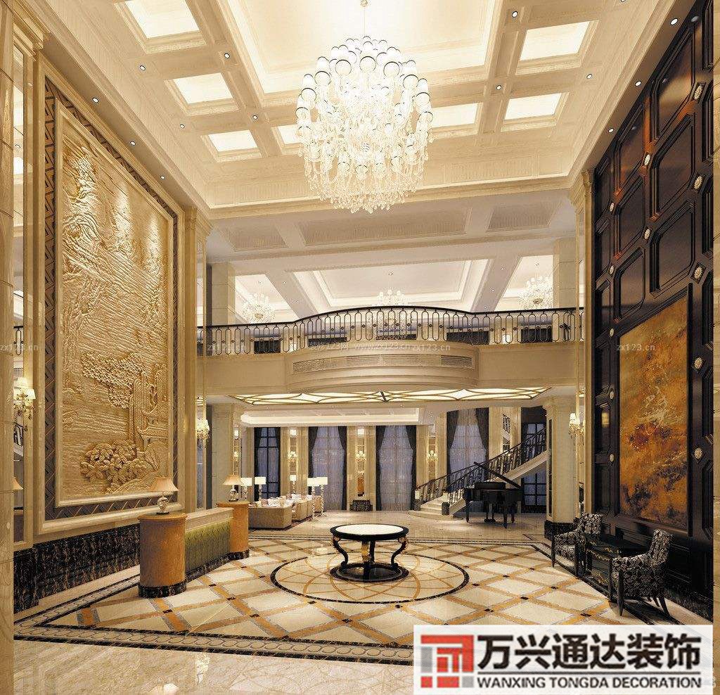 外资企业大堂装修效果图公司大堂装修效果图