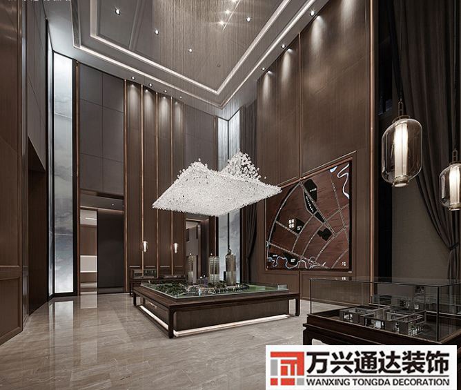 售楼部中式装修新中式售楼部装修效果图