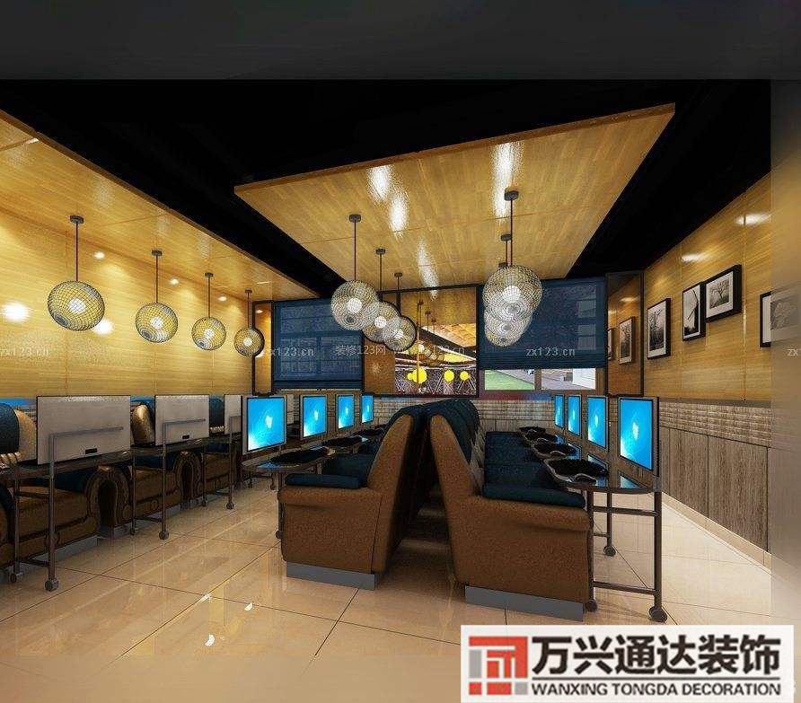 小型网咖装修最新网咖装修效果图200小平米