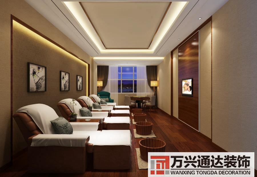 足浴城装修效果图足浴店装修设计效果图