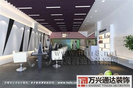 美发店个性装修图片美发店装修效果图简约