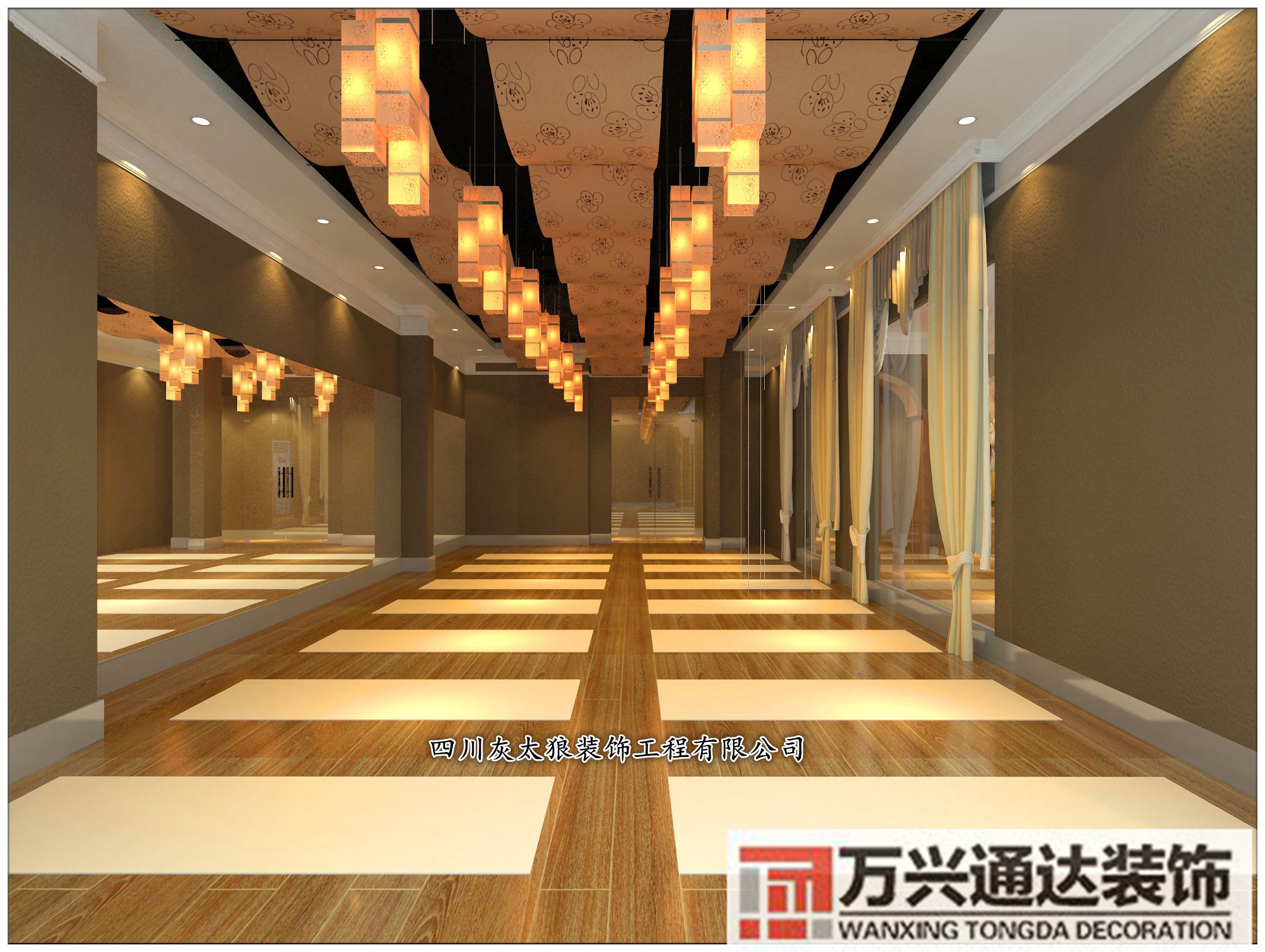 瑜伽馆走廊装修效果图瑜伽馆室内装修效果图大全