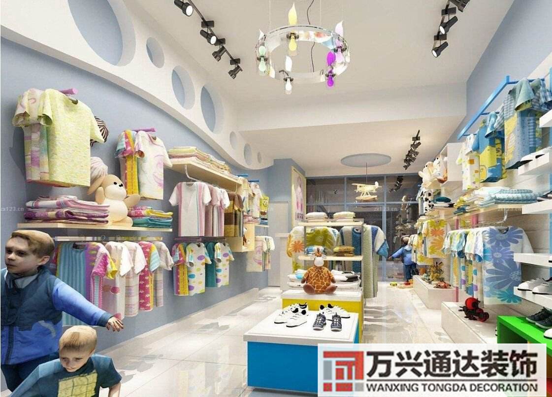 一间童装店装修效果图童装店简约风格装修效果图