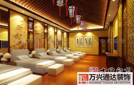 中式足浴店装修风格足浴店中式装修效果图