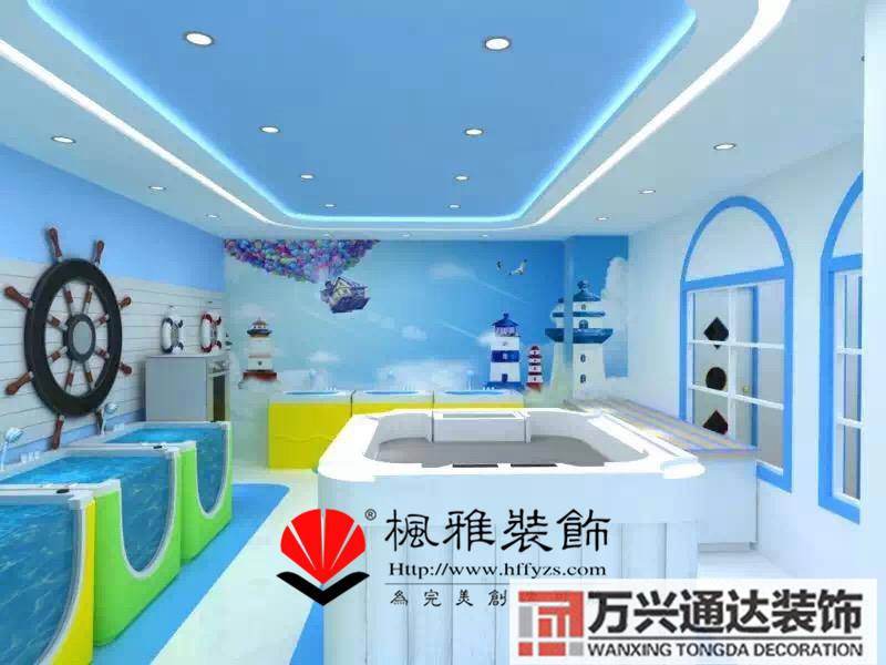 婴儿游泳馆装修实景母婴店游泳馆装修效果图图片