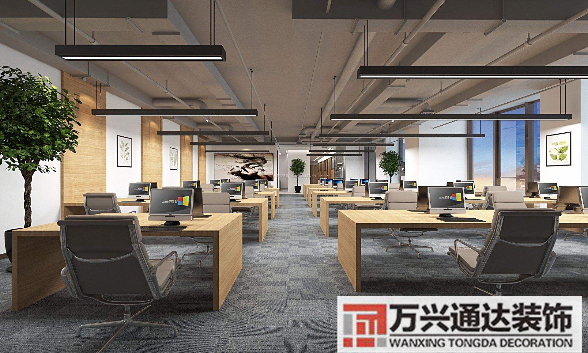外资企业办公装修外贸公司办公室装修