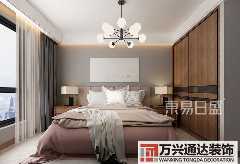 卧室简约装修卧室简约装修背景墙,设计效果图