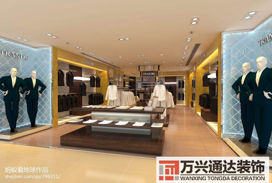 裤子专卖店装修效果图牛仔裤专卖店装修效果图