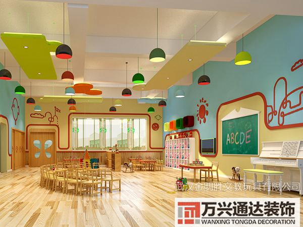 幼儿园装修顶幼儿园房顶吊饰装饰